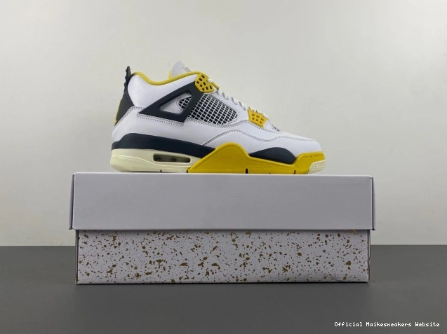 Official Maikesneakers 4 Jordan Vivid Sulfur Air AQ9129-101 WNNS 0817